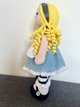 Muñeca Alicia Amigurumi Hecha a Mano 36cm