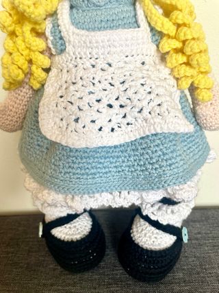 Muñeca Alicia Amigurumi Hecha a Mano 36cm
