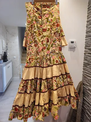 Traje Flamenco 2 Piezas canastero Beige floral