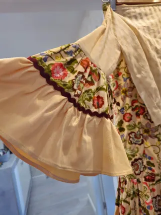 Traje Flamenco 2 Piezas canastero Beige floral
