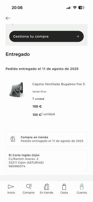 Capota ventilada Bugaboo Fox 5
