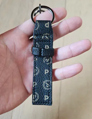Portachiavi Pollini nero e oro unisex