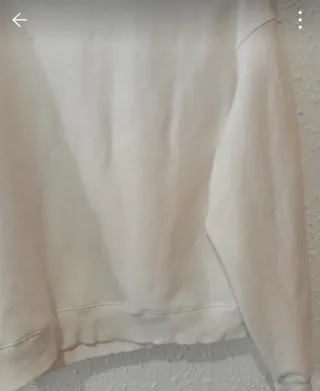 Sudadera Stradivarius blanca cremallera