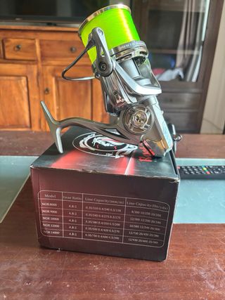 Carrete pesca 14000 aluminio nuevo
