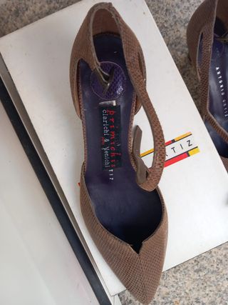 Zapato tacón Antonio Ortiz marrón