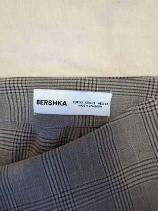 Falda pantalón cuadros gris