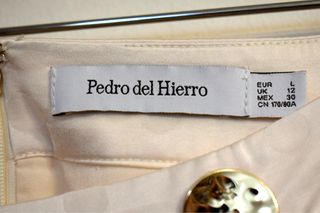 Falda larga Pedro del Hierro beige satinada