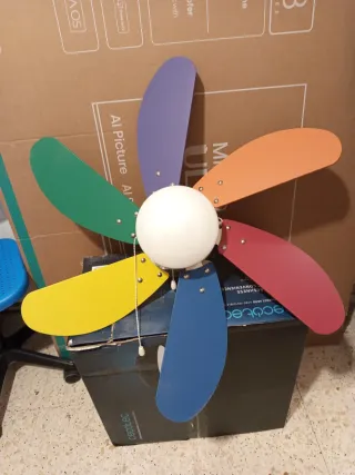 Ventilador de techo Cecotec aspas colores