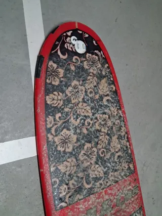 Tabla Surf Longboard Full&Cas Roja