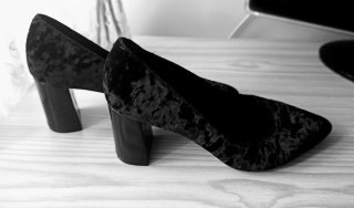 Elegante Zapatos Mujer Vestir Terciopelo