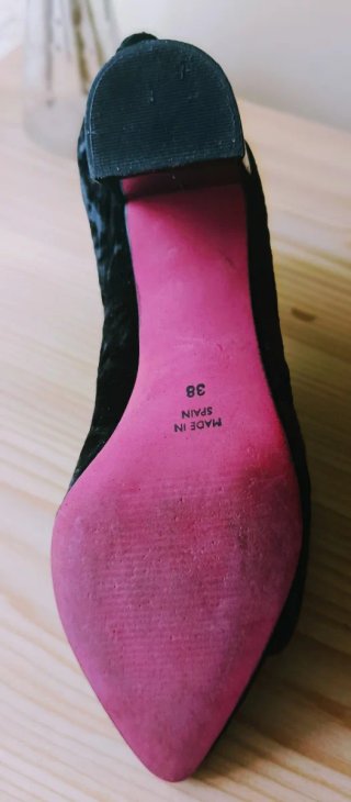 Elegante Zapatos Mujer Vestir Terciopelo