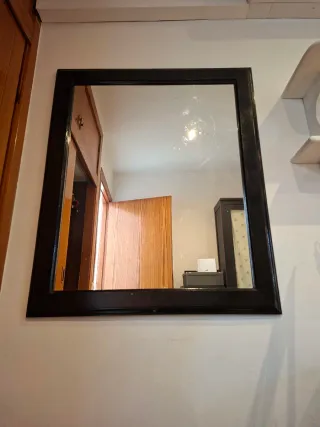 Espejo Madera Negro 90x75cm
