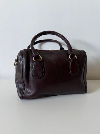 Coach leather handbag in burgundy