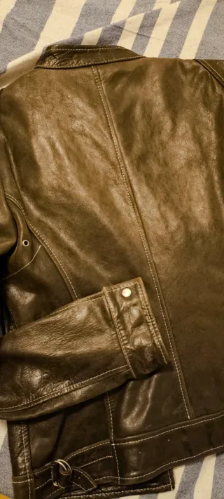 Chaqueta de Piel PODIVM Mujer Marrón