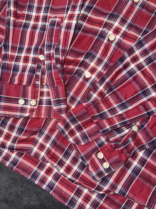 Camisa Lacoste cuadros roja