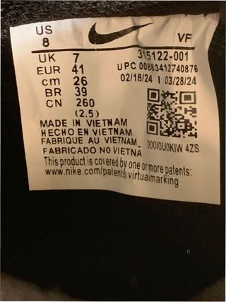 Nike Air Force 1 Low '07 Negras Talla 41