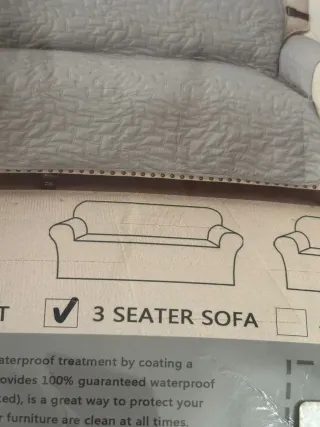 2 Fundas Reversibles para Sofá 3 Plazas