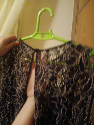 Vestido fiesta negro y dorado