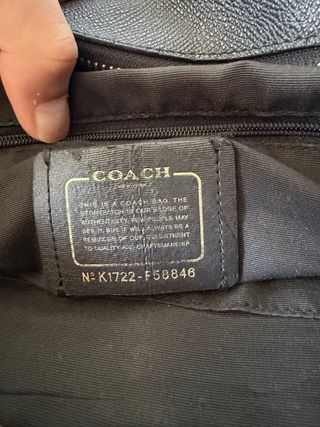 Authentic Coach leather tote bag – classic black
