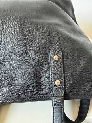 Authentic Coach leather tote bag – classic black