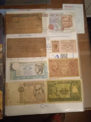 Lote Billetes Italia Lira