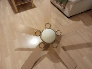 Ventilador de techo madera y cristal
