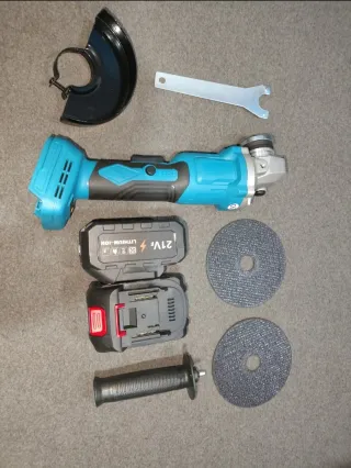 Radial Inalámbrica 125mm 2 baterías