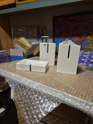 Conjunto Baño MSV Poliresina Blanco