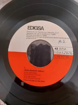 Lote 2 Vinilos EP Joan Manuel Serrat - Edigsa