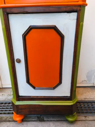Comodino Legno Massello Primi '900 Stile Pop