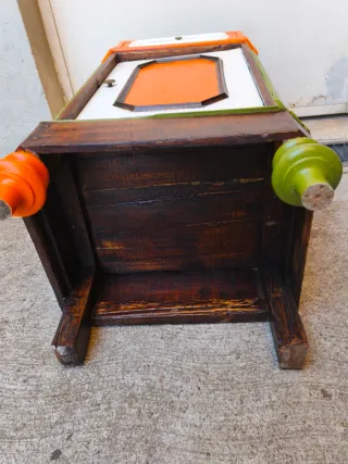 Comodino Legno Massello Primi '900 Stile Pop