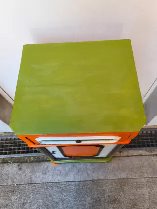 Comodino Legno Massello Primi '900 Stile Pop