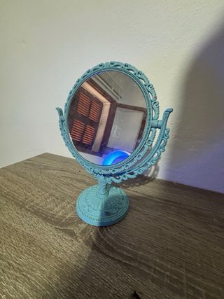 Espejo de maquillaje mini azul