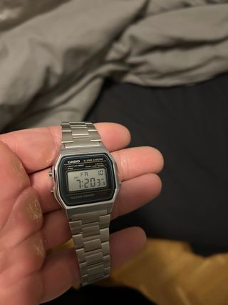 Reloj Casio Digital Plata y Negro A158