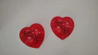 Coppia Sottobicchieri Cuore Love You