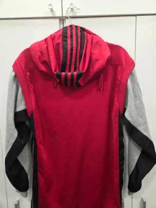 Sudadera Chaleco Adidas Roja y Gris