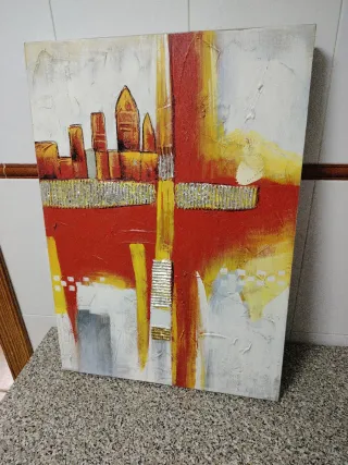 Cuadro al óleo abstracto moderno