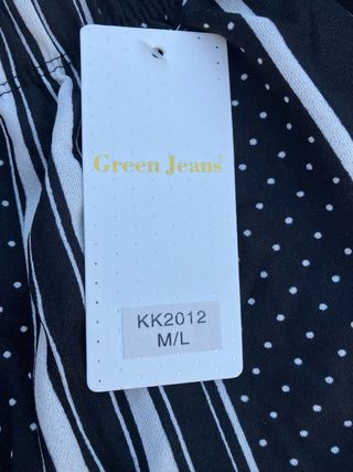 Pantaloni donna Green Jeans fantasia righe pois