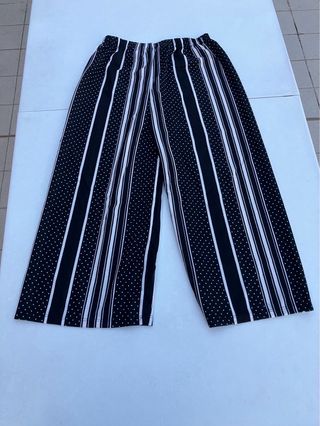 Pantaloni donna Green Jeans fantasia righe pois