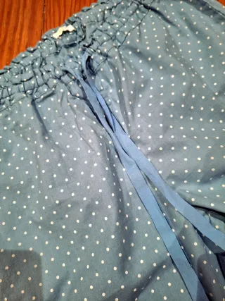Pantalón pijama Oysho lunares azul