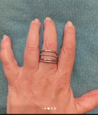 Anillo plateado ajustable