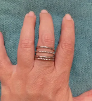 Anillo plateado ajustable