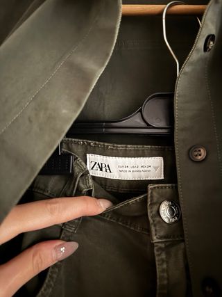Conjunto ZARA cargo verde XS / 34