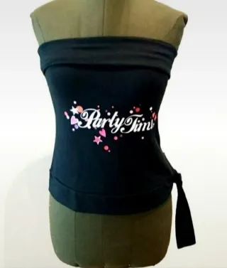 Top Elástico Oysho Talla Única Negro y Rosa