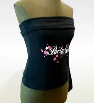 Top Elástico Oysho Talla Única Negro y Rosa