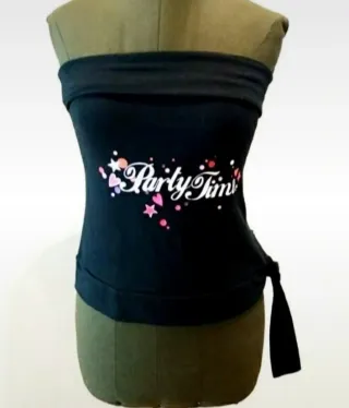 Top Elástico Oysho Talla Única Negro y Rosa