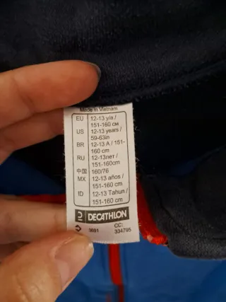 Chaqueta deportiva Decathlon azul