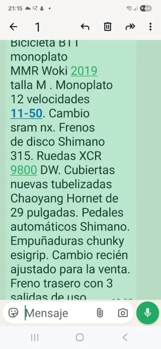Bicicleta BTT Roja