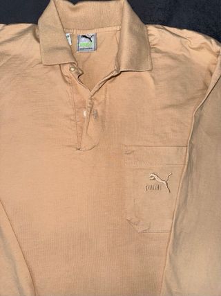 Polo Puma Manga Larga Beige