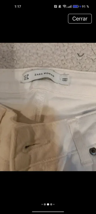 Vaqueros bermudas Zara Blancos